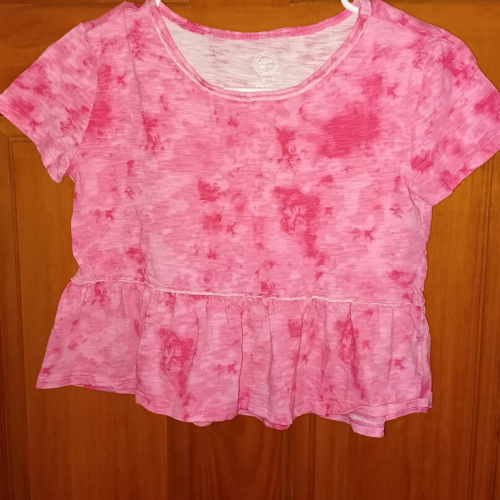 GIRLS TYE DYE SHIRT AND PANT SET SIZE 7